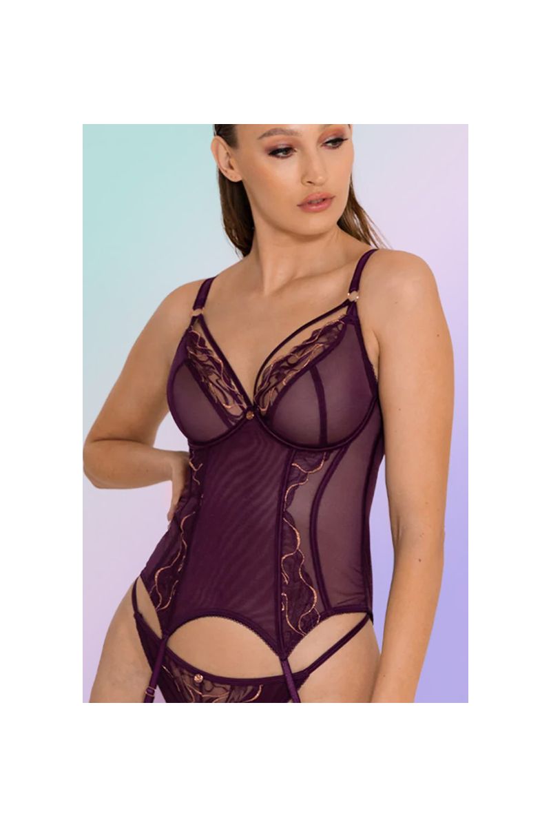 Fascinate - Guêpière - Parme - ST017702